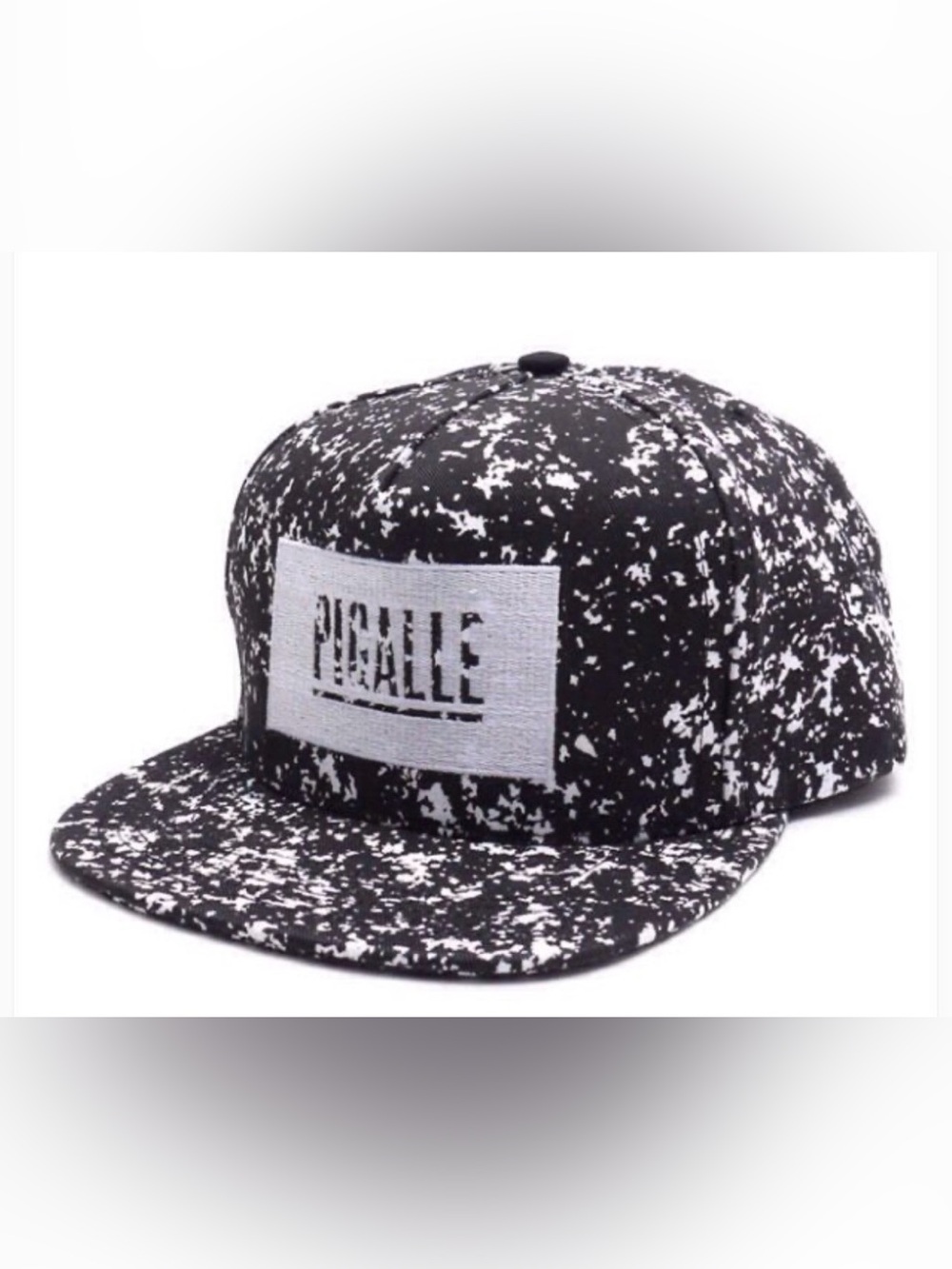 Pigalle Black & White Speckled Snapback Hat